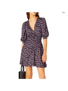 PT9. Women's Chinti & Parker Floral Dress, Size US 6, Black & Purple